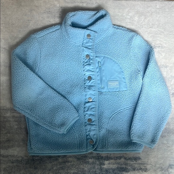 Abercrombie Kids Sky Blue Fleece Coat - Picture 2 of 5